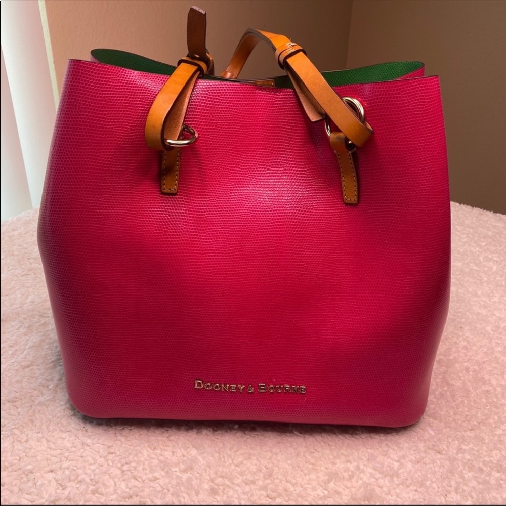 Dooney & Bourke Pink Leather Shoulder Tote